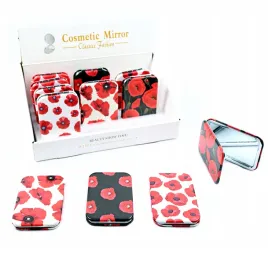 lusterko-do-makijazu-kosmetyczne-kieszonkowe-kwiaty-maki-zestaw-12szt