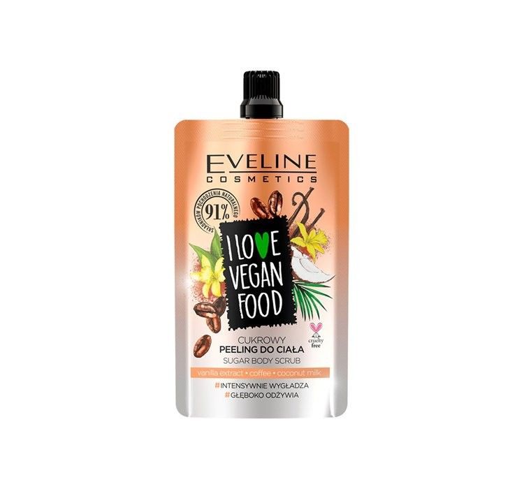 Eveline cosmetics i love vegan food cukrowy peeling do ciała vanilla latte