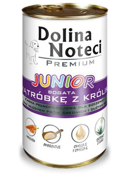 Dolina Noteci Puszka Premium Junior Wątróbka Mokra Karma Dla Psa 400g