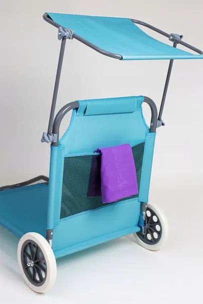 lezak-plazowy-skladany-fotel-ogrodowy-wozek-na-kolkach-lezanka-z-daszkiem-stan-nowy-kod-producenta-785944443