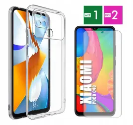 etui-do-xiaomi-poco-c40-clear-case-wzmocnione-ochronne-pancerne-szklo