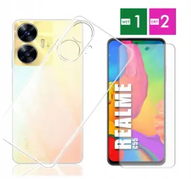etui-do-realme-c55-clear-case-wzmocnione-ochronne-pancerne-szklo
