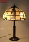 stylowa-lampa-witrazowa-stojaca-modern-o30-polski-producent-szklo-tiffany-kolor-przezroczysty-odcienie-zoltego-i-zlota-mosiadz-miedziany