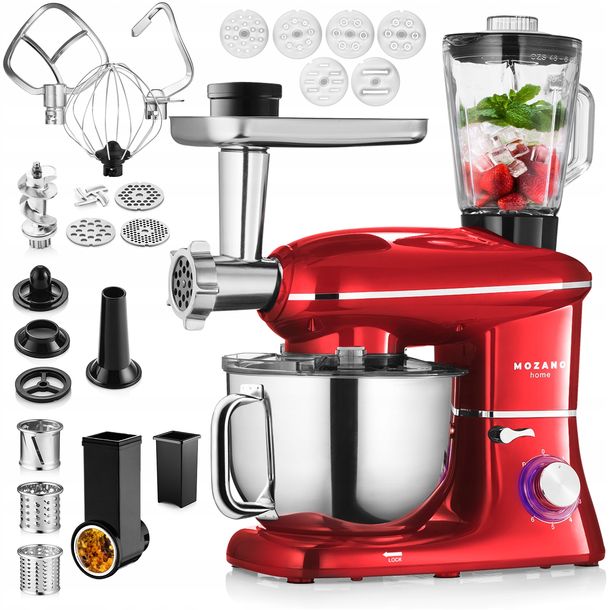 ROBOT KUCHENNY PLANETARNY MIKSER BLENDER MISA 6,2L ZESTAW 6w1 MOCNY 3200W