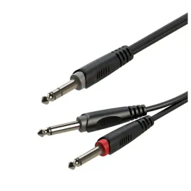 kabel-audio-jack-6-3mm-stereo-2-x-jack-6-3mm-mono-6m-roxtone-sayc100l6