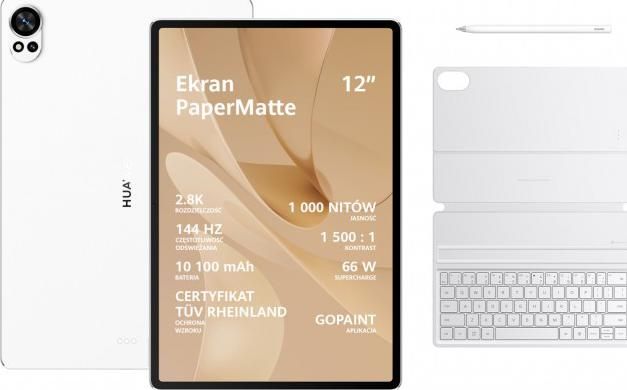 ﻿Huawei MatePad 12X 12/256GB PaperMatte WiFi biały + klawiatura + rysik