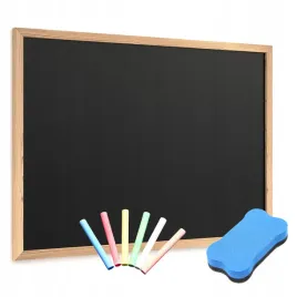 tablica-kredowa-czarna-60x40-cm-rama-drewniana-gratis-kredy-kolorowe-gabka