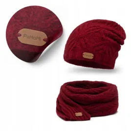 bordowy-zimowy-komplet-damski-czapka-smerfetka-i-szalik-merino