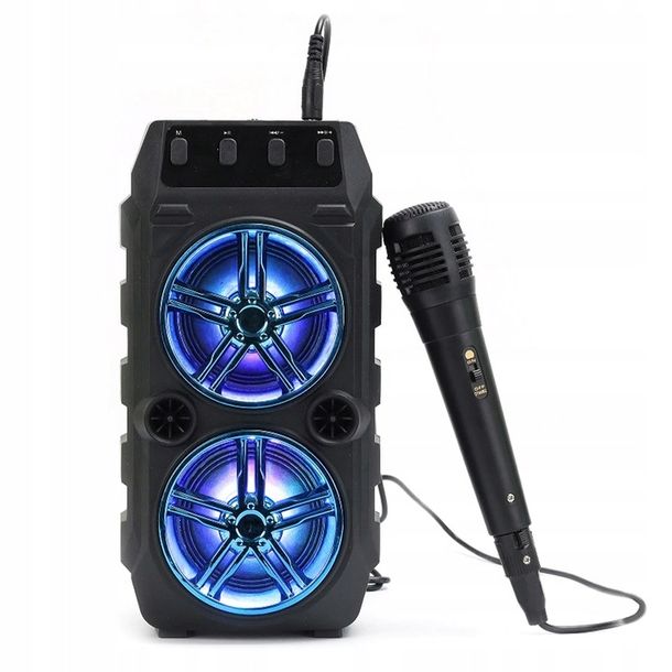 ﻿Głośnik Bluetooth Przenośny Bezprzewodowy Karaoke Party Kolumna Mikrofon