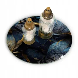 podstawka-pod-znicze-z-nadrukiem-ozdobne-niebieskie-liscie-srednica-30-cm