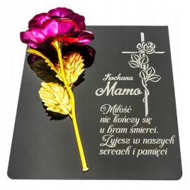dekoracja-na-grob-grawerowany-znicz-podstawka-na-cmentarz-roza-dla-mamy