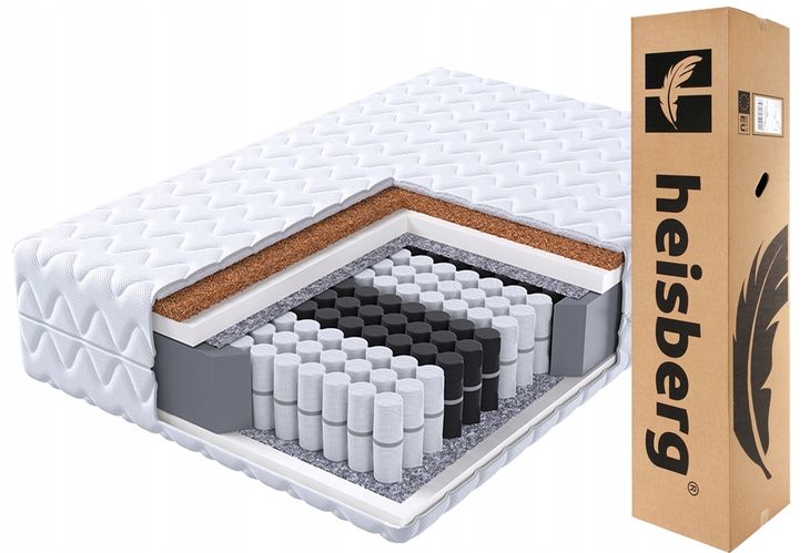 Materac 160x200 kieszeniowy 7 stref pocket HOUSE-MAX kokos H3/H4 HEISBERG