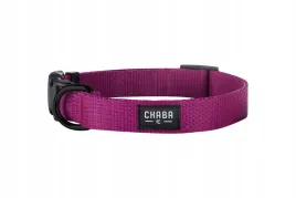 chaba-obroza-regulowana-classic-m-16x26-42cm-bordowa