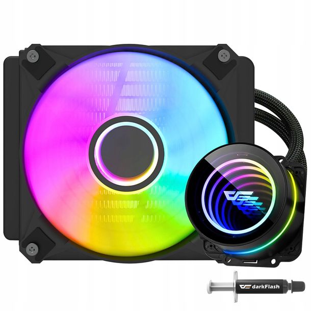 CHŁODZENIE WODNE PROCESORA KOMPUTERA RGB AMD INTEL DARKFLASH DX120 V2.6