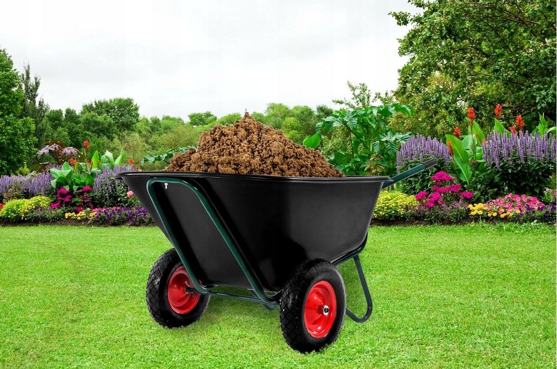 TACZKA XXL OGRODOWA DWUKOŁOWA koleba JAPONKA WÓZEK ERLI.pl