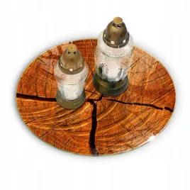 szklana-podstawka-tacka-pod-znicze-na-pomnik-fi-30-cm-pien-drewna-struktura