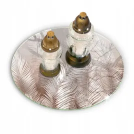 szklana-podstawka-na-znicze-na-grob-okragla-fi-30-cm-roslinnosc-boho-liscie