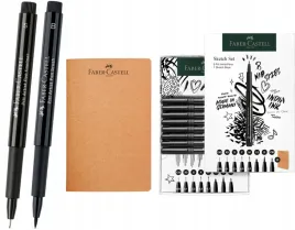 zestaw-cienkopisow-pitt-artist-pen-8-koncowek-szkicownik-faber-castell