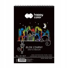 blok-na-spirali-czarny-a5-koty-40-ark-happy-color