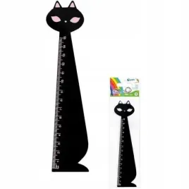linijka-fiorello-drewniana-15cm-kotek-czarny