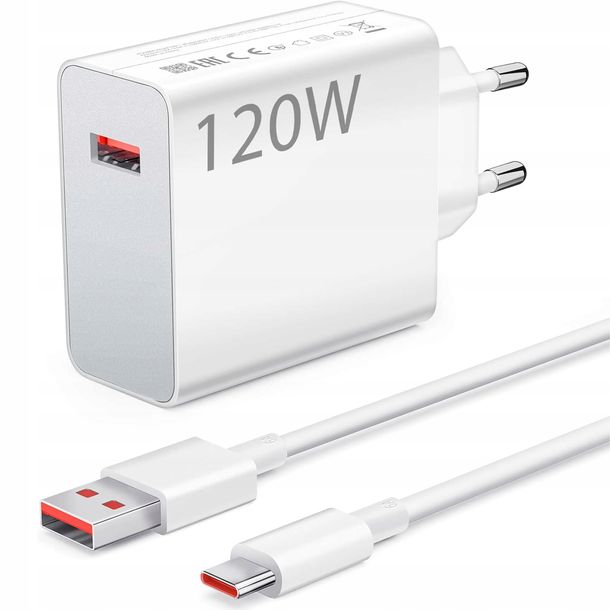 ﻿ŁADOWARKA 120W USB C + KABEL TURBO CHARGE ZASILACZ USB DO XIAOMII