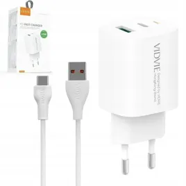 ladowarka-sieciowa-20w-2w1-usb-usb-c-vidvie-ple248-kabel-usb-typ-c-1m