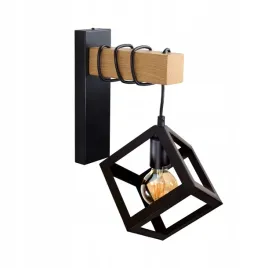 kinkiet-sweden-wood-metal-drewno-e27