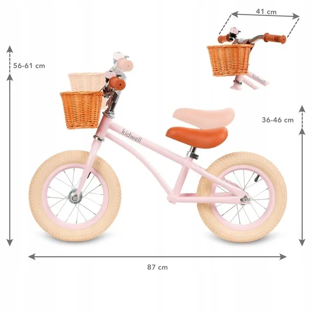 kidwell-rowerek-biegowy-classy-pink-retro-marka-kidwell
