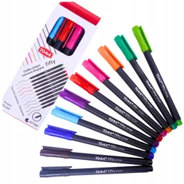 dlugopisy-kolorowe-cienkopisy-gladkie-toma-fifty-to-047-zestaw-10-kolorow