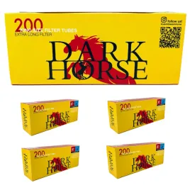 5-x-dark-horse-extra-long-filter-xl-200-szt-gilzy-papierosowe-ks-tutki-8mm
