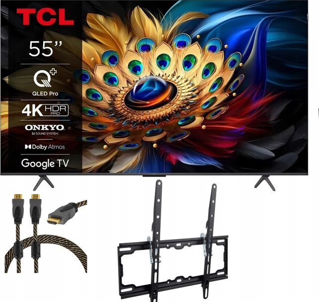 Telewizor TCL 55C655 QLED 4K uchwyt Meksyk HDMI