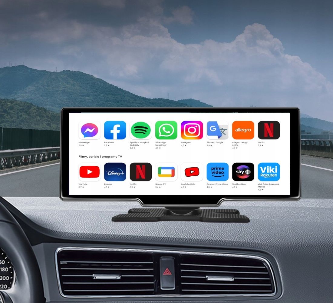 RADIO STACJA MULTIMEDIALNA MONITOR ANDROID AUTO APPLE
