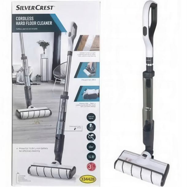 SILVERCREST Mop Elektryczny 2w1, myjący i suszący, bezprzewodowy 14,8V