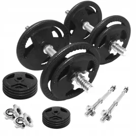 hantle-zeliwne-2x10kg-gryf-talerze-zestaw-20kg