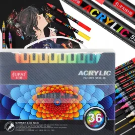 markery-akrylowe-pisaki-flamastry-mazaki-jupai-zestaw-36-sztuk-wodoodporne