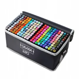 markery-alkoholowe-262-szt-flamastry-mazaki-pisaki-dwustronne-pro-torba