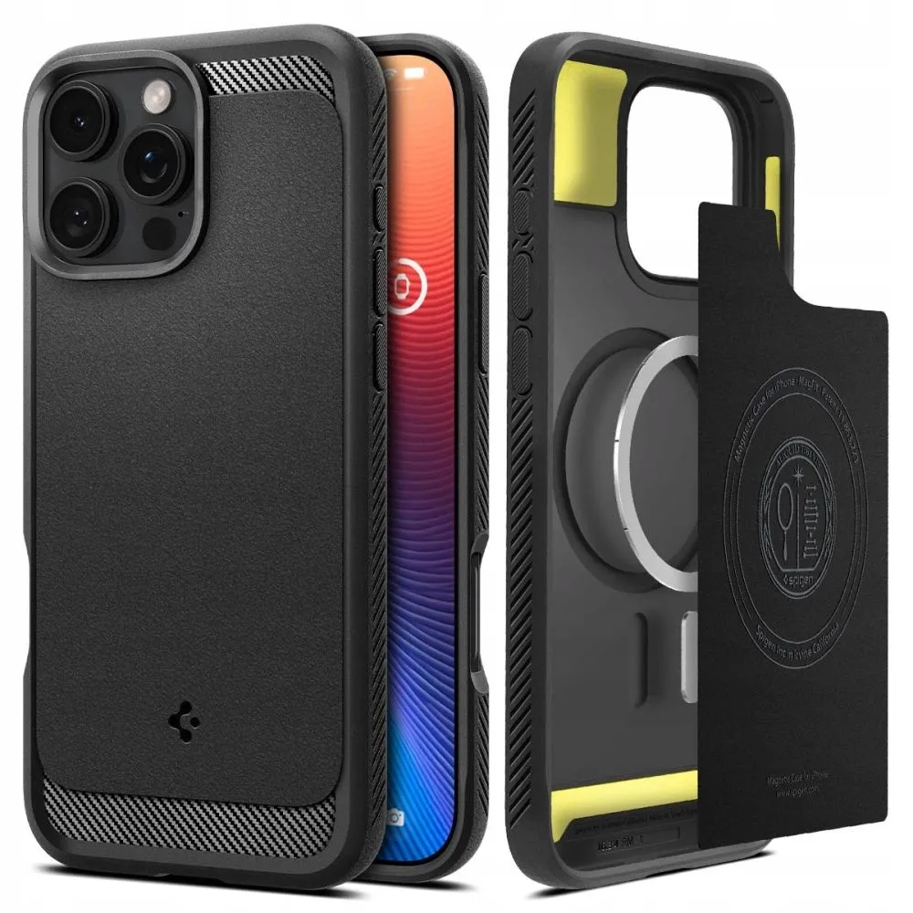 etui-spigen-rugged-armor-magsafe-do-iphone-16-pro-max-czarne-stan-nowy