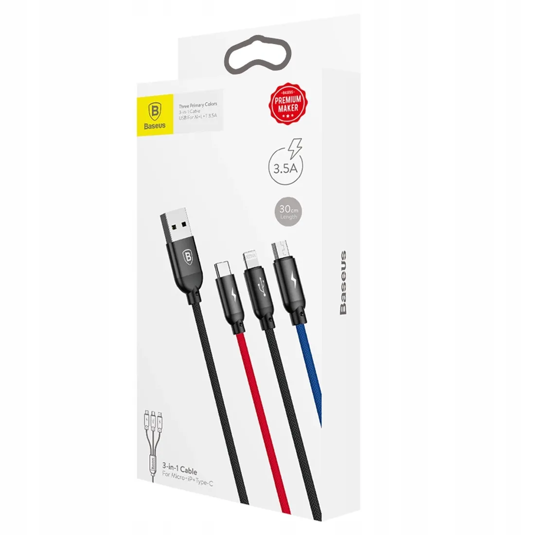 kabel-baseus-three-primary-colors-3w1-usb-a-micro-usb-lightning-usb-c
