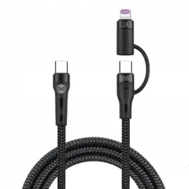 forever-kabel-2w1-usb-c-lightning-usb-c-10-m-60w-czarny