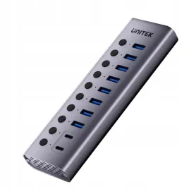 unitek-hub-usb-c-usb-a-10w1-5gbps-8x-usb-a-2x-usb-c-z-wlacznikami-portow