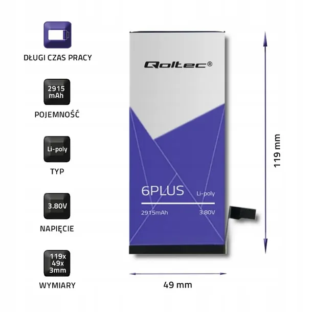 qoltec-bateria-do-iphone-6-plus-or-2915mah-waga-z-opakowaniem-0-15-kg
