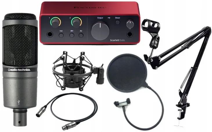 FOCUSRITE SCARLETT SOLO 4TH GEN + AT 2020 ZESTAW DO