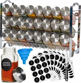 stojak-organizer-pojemniki-na-przyprawy-sloiczki-szklane-zestaw-24szt-120ml