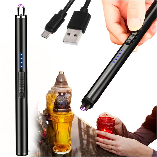 ﻿ZAPALNICZKA PLAZMOWA ELEKTRYCZNA DO ZNICZY KUCHENKI ŚWIEC DŁUGA USB C XXL