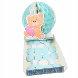 niebieska-dekoracja-urodzinowa-rozeta-papierowa-mis-girlandy-baby-shower