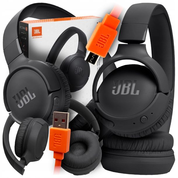 Słuchawki bezprzewodowe nauszne - JBL TUNE 520BT BLUETOOTH / CZARNE BASS