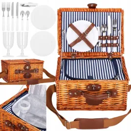 kosz-piknikowy-termiczny-wiklinowy-wyposazenie-sztucce-talerze-koszyk