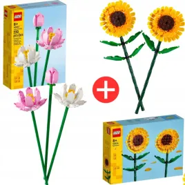 lego-creator-40647-kwiaty-lotosu-lego-icons-40524-sloneczniki-zestaw-2w1i