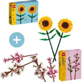 lego-icons-merchandise-40524-sloneczniki-lego-icons-40725-kwitnaca-wisnia