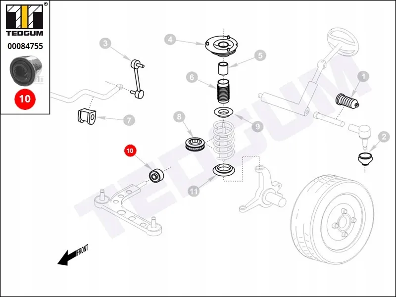 tuleja-wahacza-przod-bmw-e46-stan-nowy